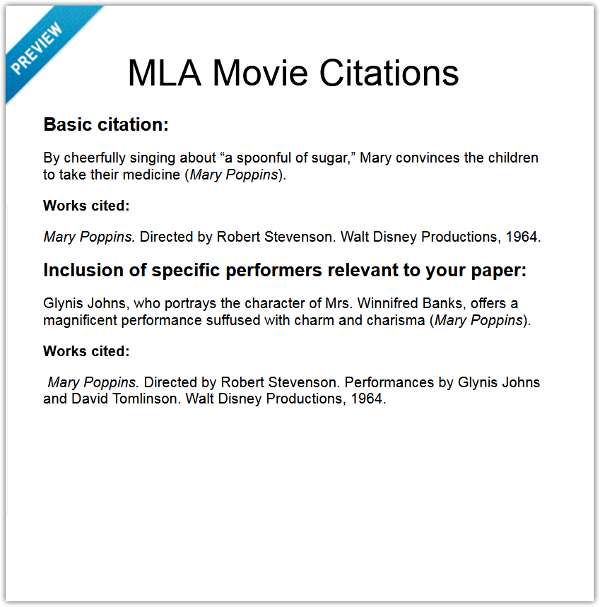 Citing Movies Mla In Text