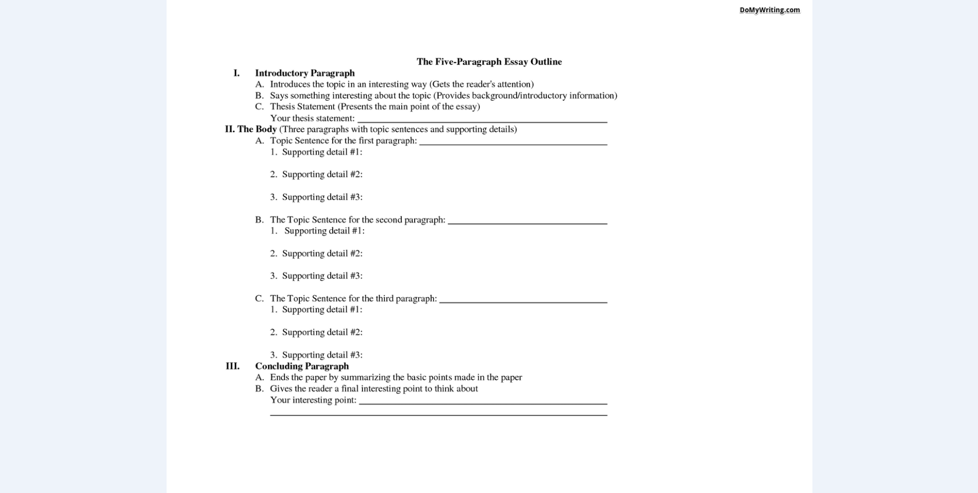 narrative outline