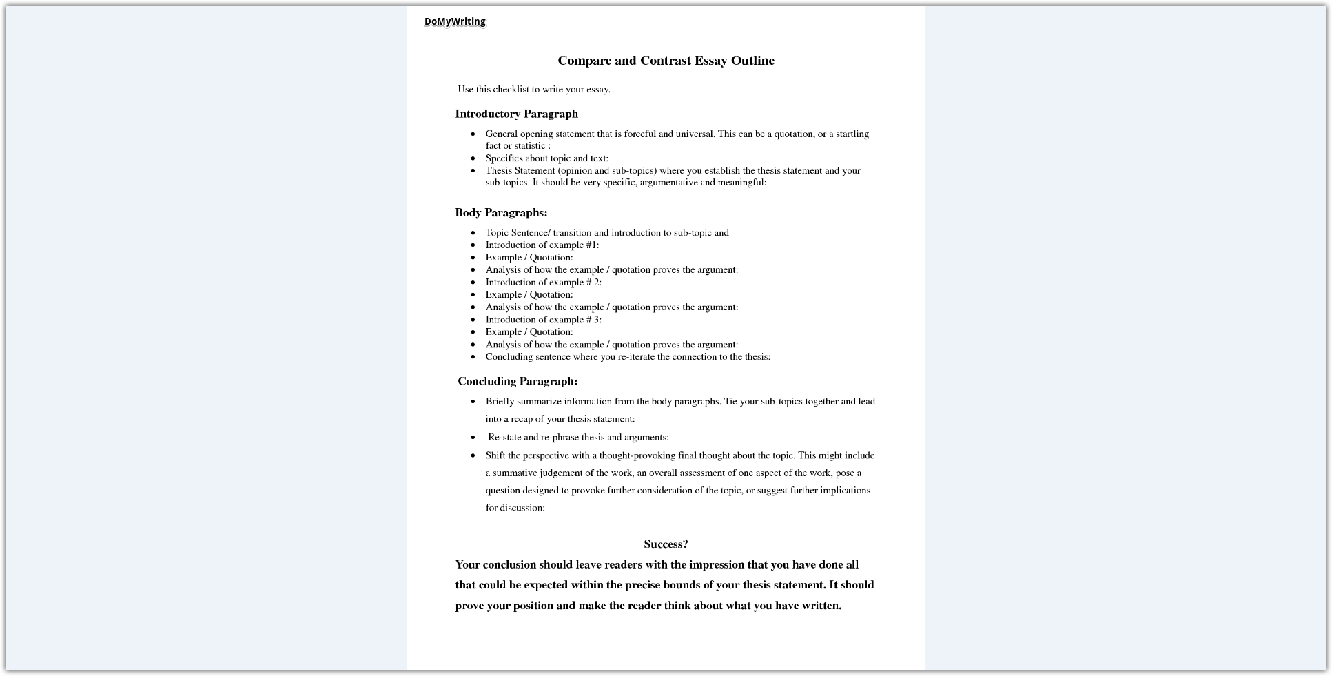 How to write a character analysis essay middle school
